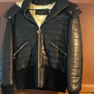 Leather Bomber baby phat jacket